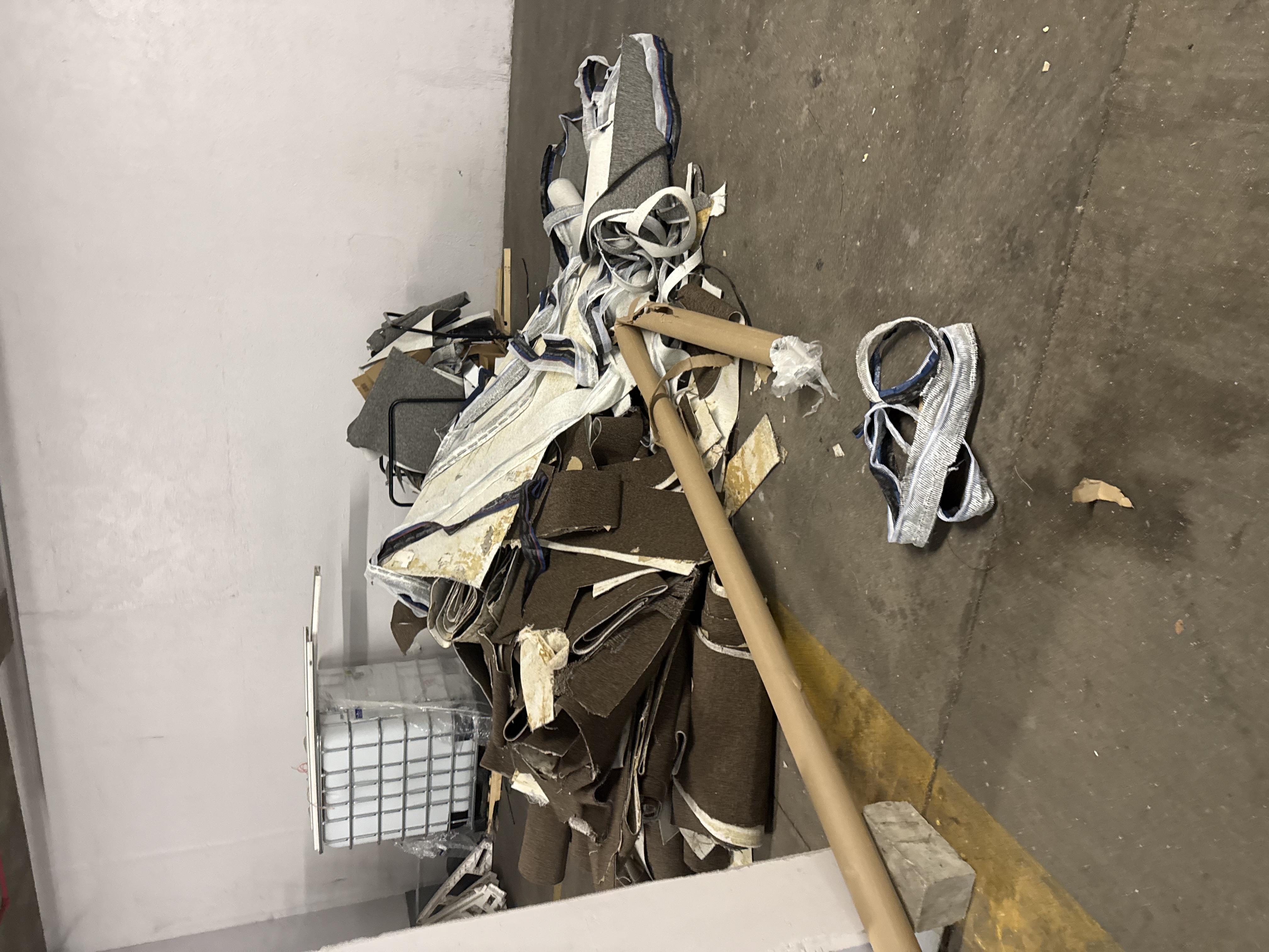 Junk removal parking garage job