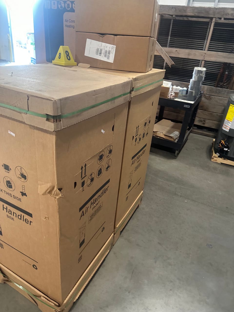 Large appliance delivery service by FE Logistics in DFW